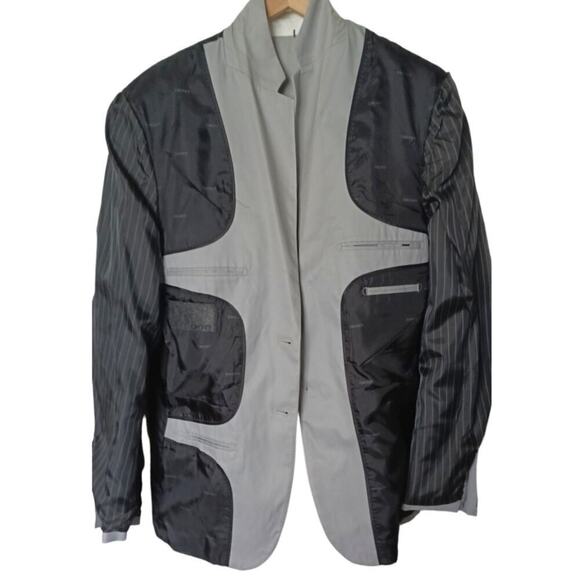 DKNY Slim Cotton Blazer Gray Mens 40R - Picture 4 of 8